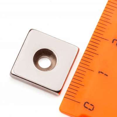 Неодимовый магнит-кольцо  15х15х3мм с зенковкой Fo